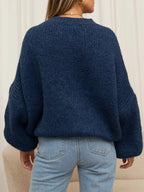 Round Neck Dropped Shoulder Sweater (4)