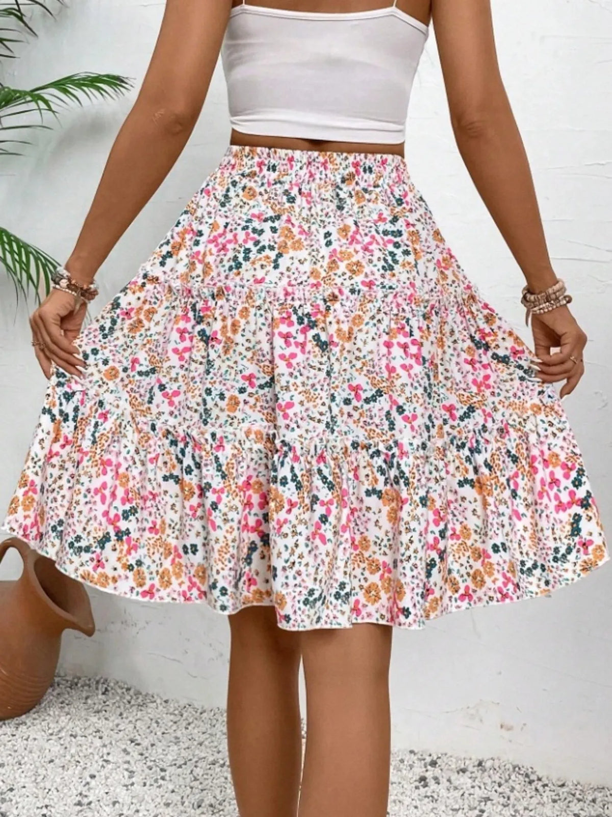 Floral Print Midi Skirt (10)
