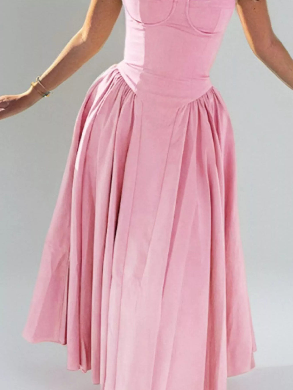Sweetheart Neck Spaghetti Strap Midi Dress (29)
