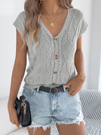 Cable Knit Button-down Cardigan (20)