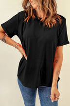 Round Neck Short Sleeve T-shirt (5)