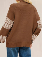 Waffle Knit Mock Neck Sweater (4)