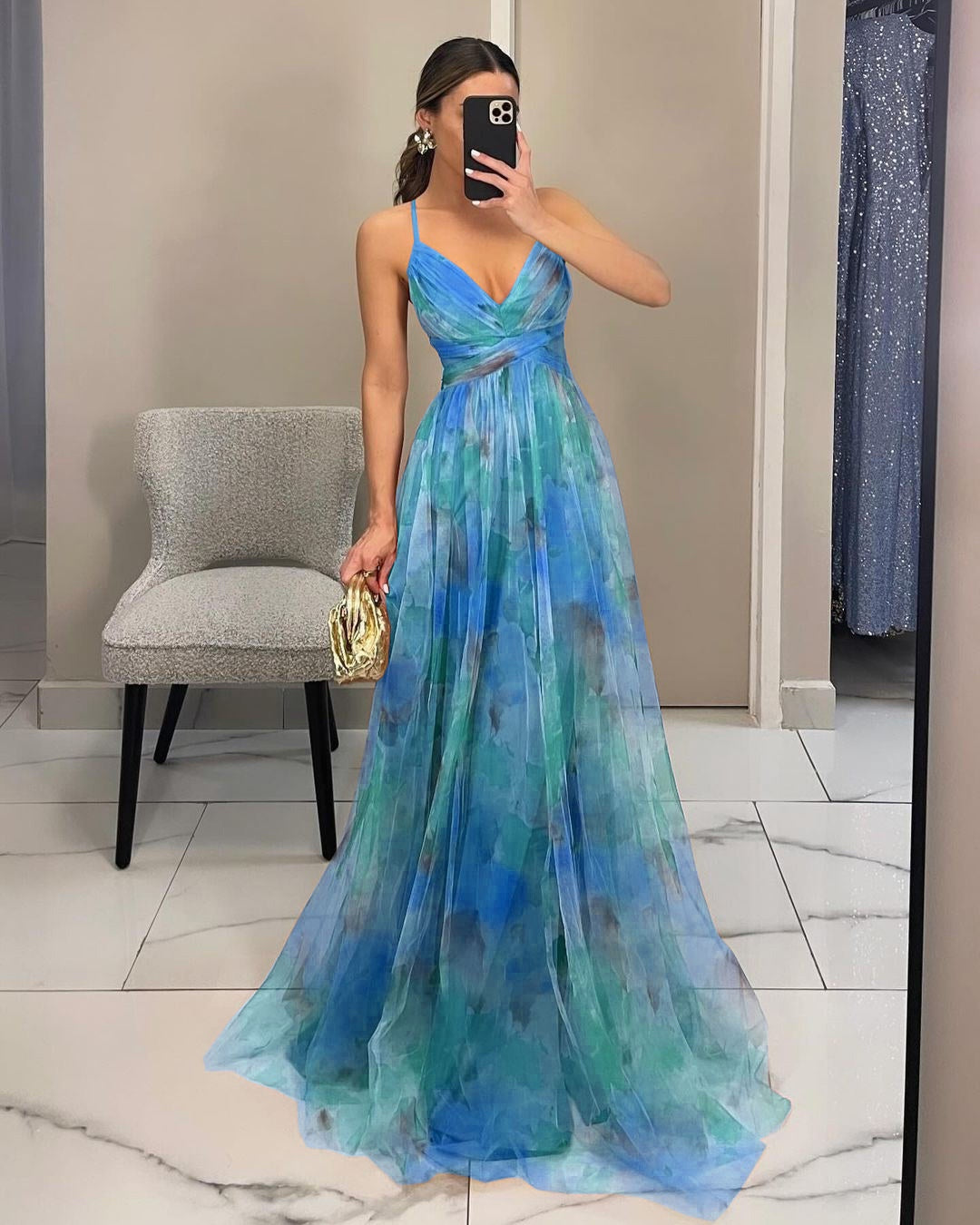 Mesh Print Slip Dress variant CJLY209128627AZ|CJLY209128628BY|CJLY209128629CX|CJLY209128630DW|CJLY209128626ZA