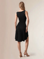 High-low Round Neck Sleeveless Mini Dress (2)