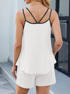 Casual Ribbed Tank Top Shorts Set (5)