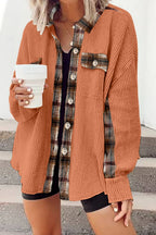 Plaid Button Down Collared Jacket (32)