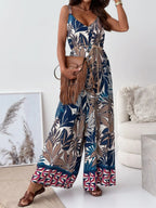 Paisley Print Spaghetti Strap Wide Leg Jumpsuit (7)
