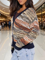Gradient Stripe Button-up Cardigan (9)