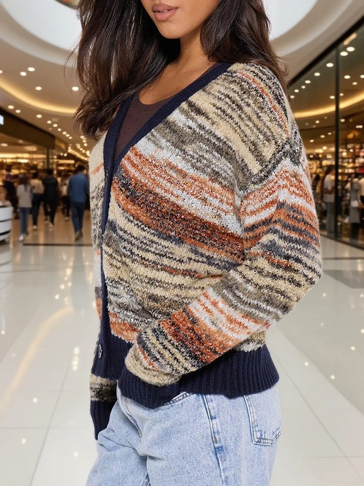Gradient Stripe Button-up Cardigan (9)