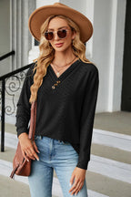 V-neck Long Sleeve T-shirt (13)