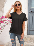 V-neck Short Sleeve T-shirt (5)