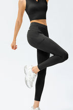 Full Size Slim Fit High Waist Long Sports Pants Pockets (12)