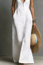 Sleeveless Button-down Maxi Dress (3)