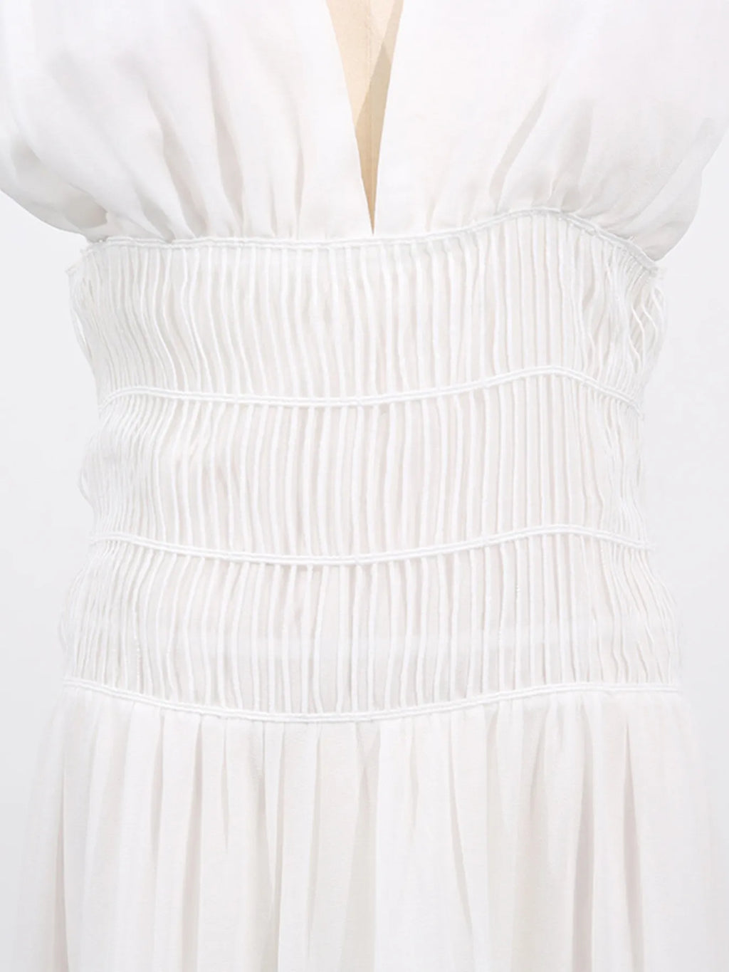 Tiered V-neck Sleeveless Maxi Dress (8)