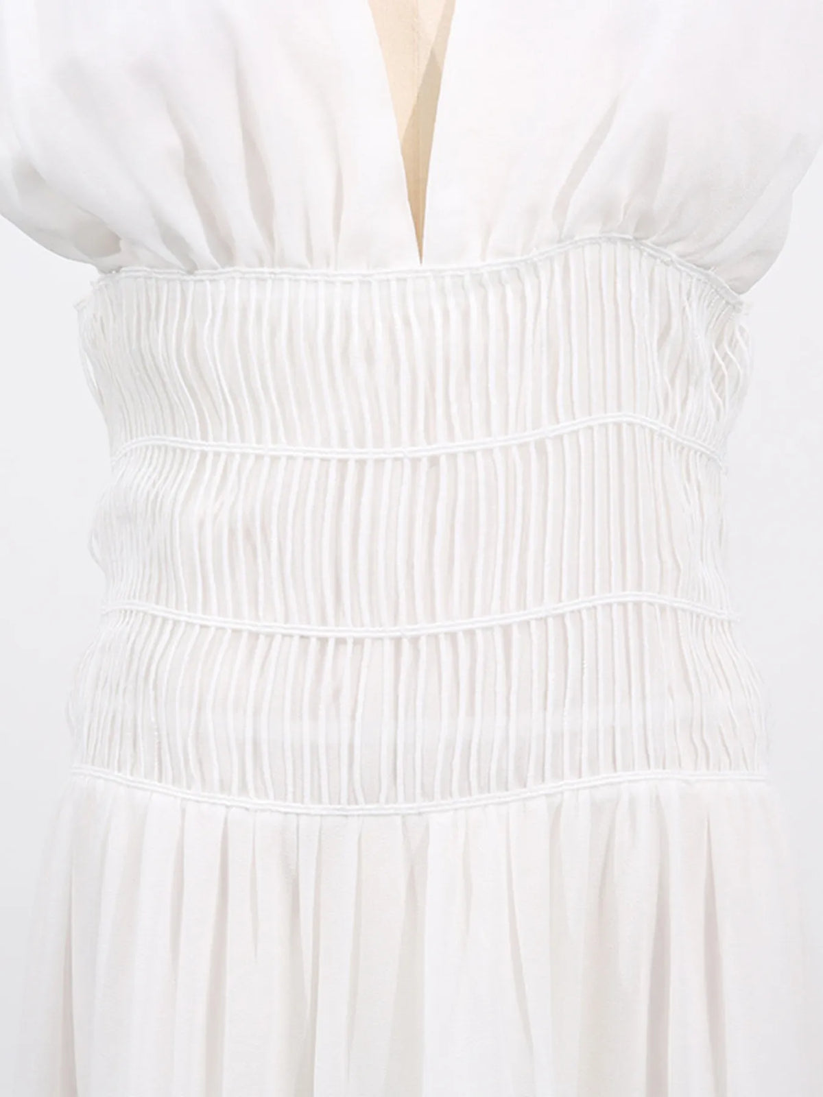 Tiered V-neck Sleeveless Maxi Dress (8)