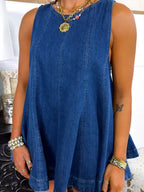 Sleeveless Top Shorts Denim Set (15)
