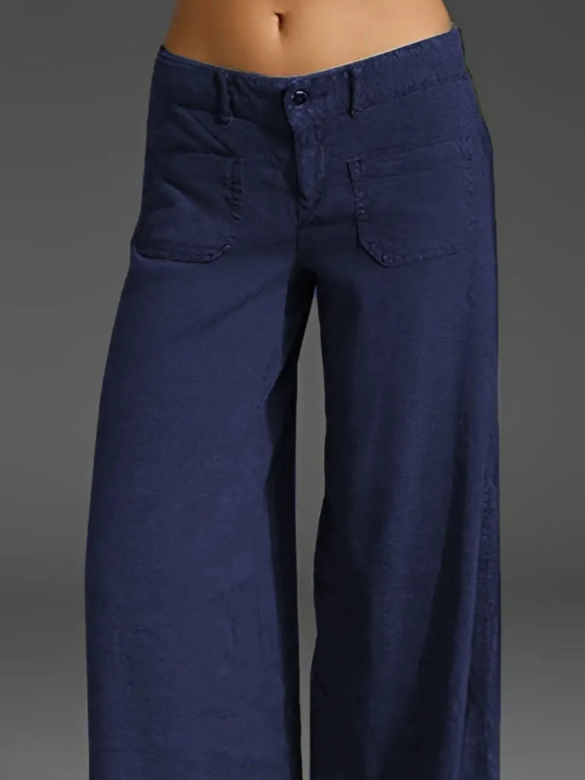 Full Size Wide Leg Pants Pockets Plus (18)