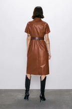 Pu Faux Leather Dress photo 5