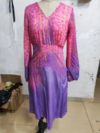 Amazon Slim Printed Dress V-neck Long-sleeve photo 1