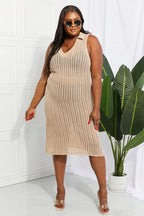 Openwork Johnny Collar Cover Up Dress (9)