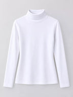 Full Size Slim-fit Mock Neck Long Sleeve Basic T-shirt Plus (4)