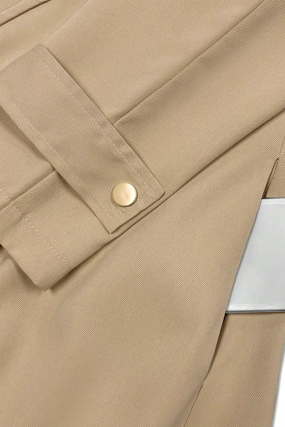 Wide Lapels Belt Trench Coat (5)