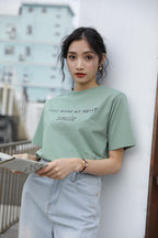 Letter Printed T-shirt White photo 27