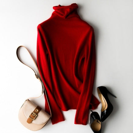 Turtleneck Cashmere Sweater Pure variant CJNSSYMY02261-Red-XXL|CJNSSYMY02261-Red-XL|CJNSSYMY02261-Red-S|CJNSSYMY02261-Red-M|CJNSSYMY02261-Red-L