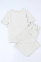 Short Sleeve Top Pants Set (8)