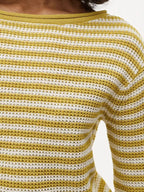 Striped Boat Neck Knit Sweater (16)