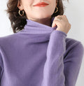 Turtleneck Cashmere Sweater Pure variant CJNSSYMY02261-Purple-L|CJNSSYMY02261-Purple-M|CJNSSYMY02261-Purple-S|CJNSSYMY02261-Purple-XL|CJNSSYMY02261-Purple-XXL
