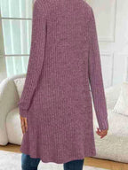 Ribbed Knit Open Front Cardigan (8)