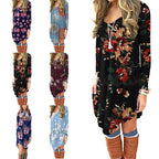 V-neck Print Dress photo 1