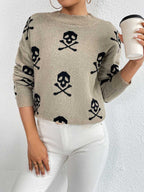Patterned Drop Shoulder Sweater (11)
