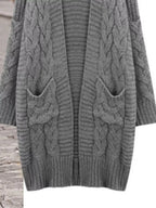 Chunky Knit Open Front Cardigan (15)