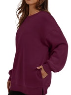Oversized Long Sleeve Crewneck Sweatshirt (9)