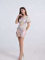 Floral Puff Sleeve Mini Dress (23)