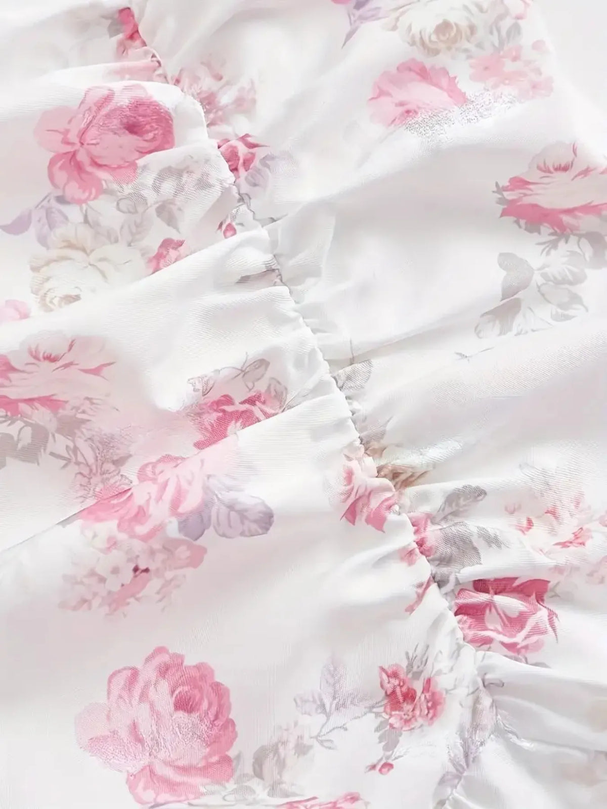 Ruffled Hem Floral Tie-strap Mini Dress (3)