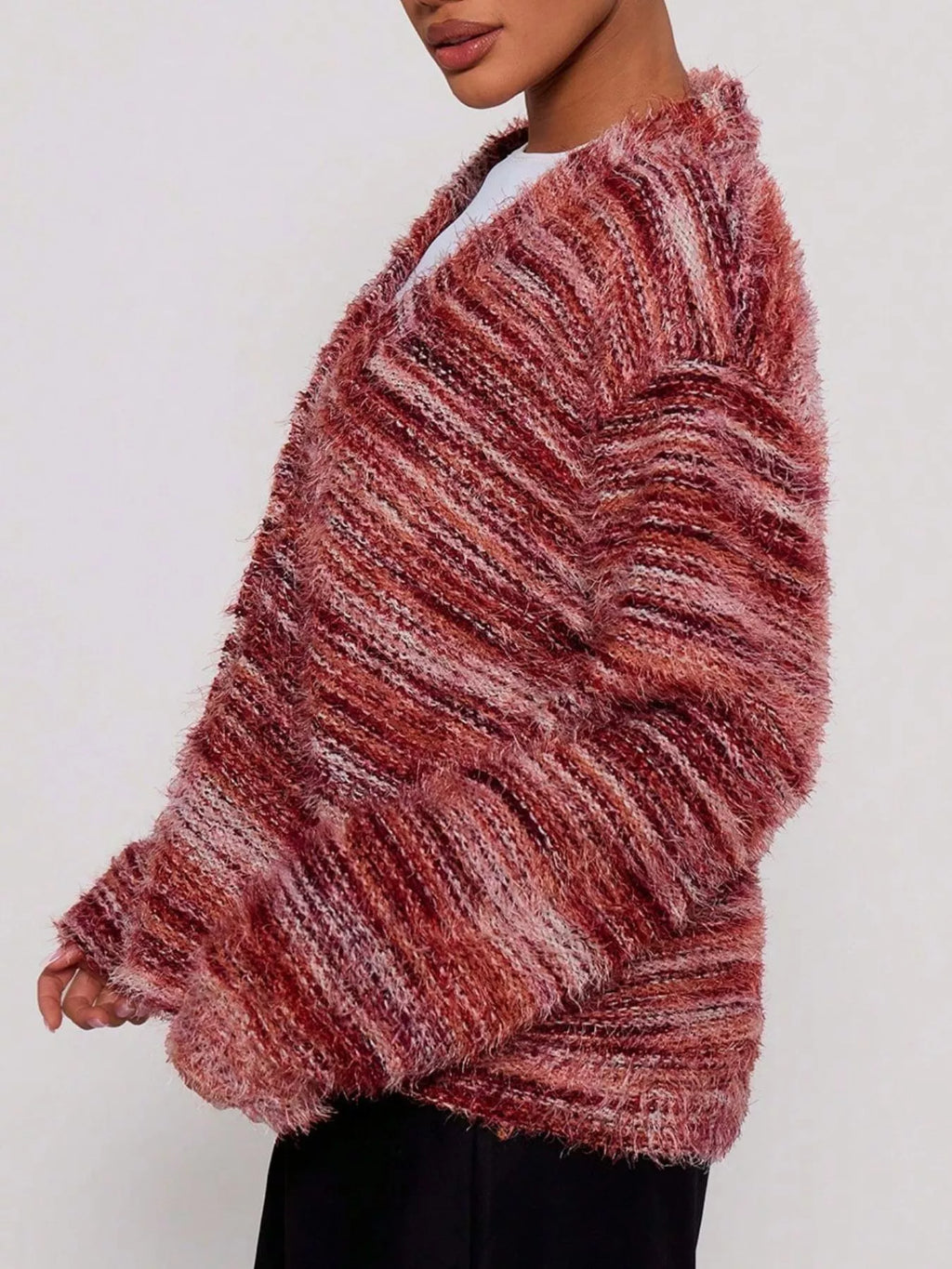 Textured Knit Button-down Cardigan (16)