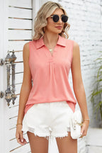 Ruched Johnny Collar Tank (3)