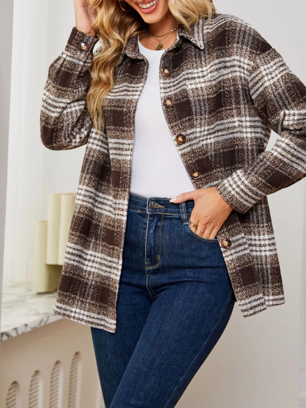 Plaid Button-up Shirt (17)