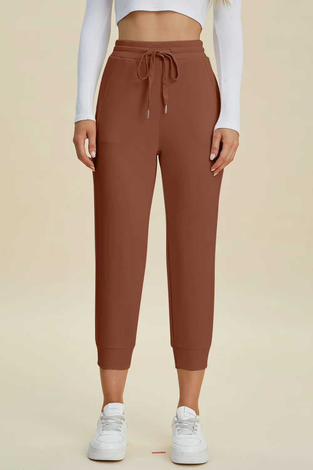 Full Size Air Scuba Drawstring High Waist Cropped Pants (15)