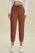 Full Size Air Scuba Drawstring High Waist Cropped Pants (15)