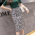 Split Mid-length Bag Hip Skirt Pencil variant CJNSXZQZ01377-Leopard-L|CJNSXZQZ01377-Leopard-XL|CJNSXZQZ01377-Leopard-M|CJNSXZQZ01377-Leopard-S