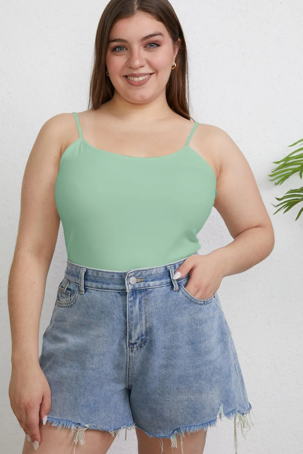 Full Size Round Neck Slim Cami Plus (31)