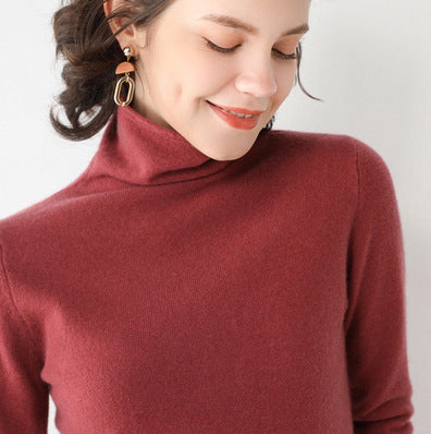 Turtleneck Cashmere Sweater Pure variant CJNSSYMY02261-Cinnabar red-XL|CJNSSYMY02261-Cinnabar red-XXL|CJNSSYMY02261-Cinnabar red-L|CJNSSYMY02261-Cinnabar red-M