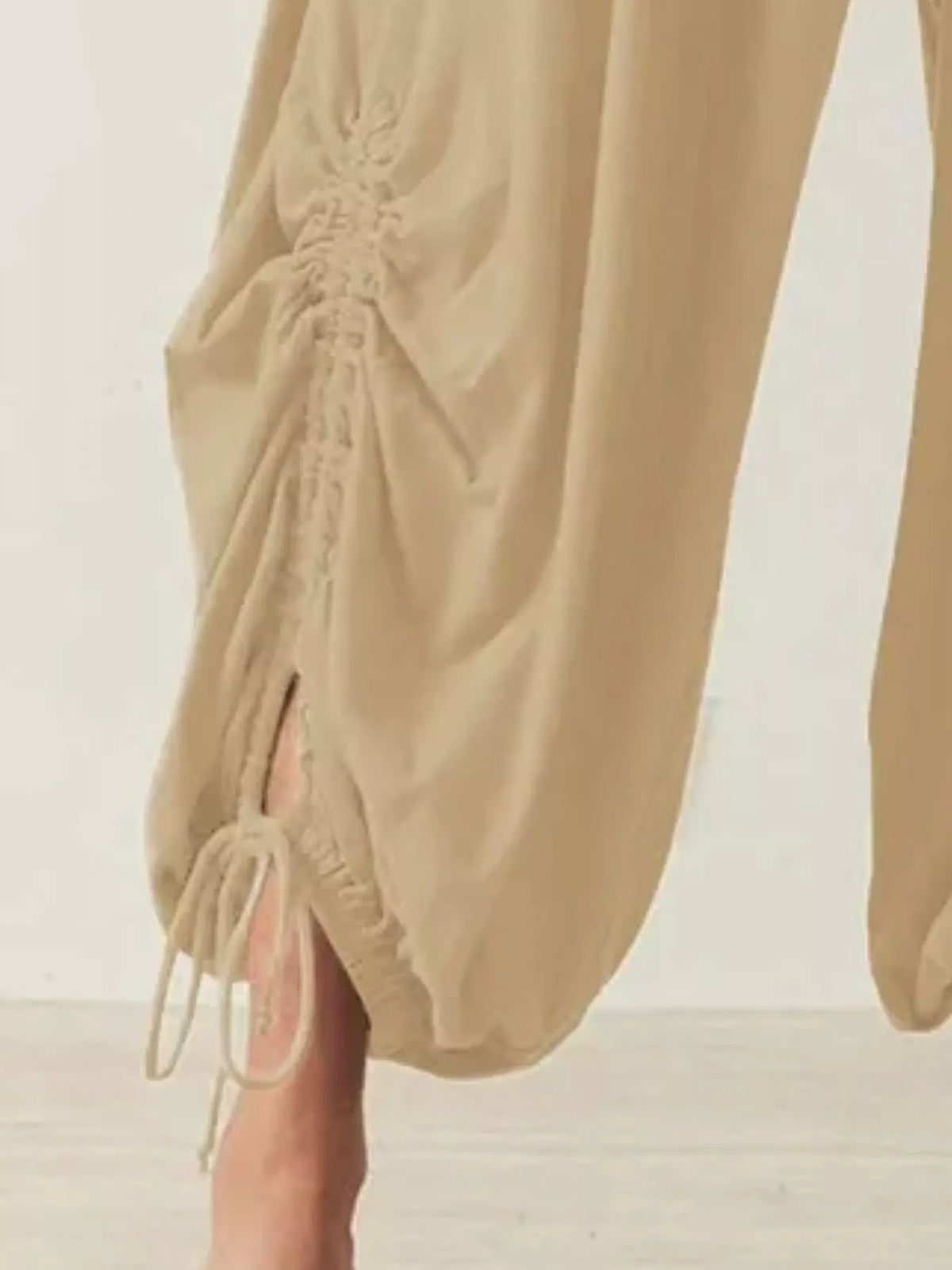Ruched Drawstring Harem Pants (6)