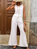 Round Neck Tank Pants Set (3)