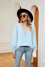 Contrast Puff Sleeve Blouse (17)