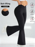 Crossover High Waist Flare Leggings photo 4